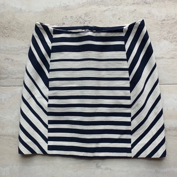 H&M Navy Blue & White Striped Mini Skirt - Picture 2 of 7